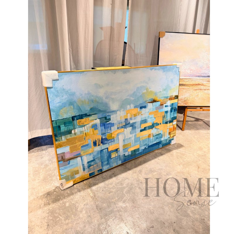Blue Horizon Gold - Canvas, Wall Art