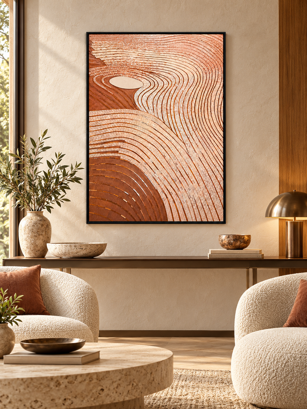 Rhythms in Terracotta – Geometric Fine Art Print