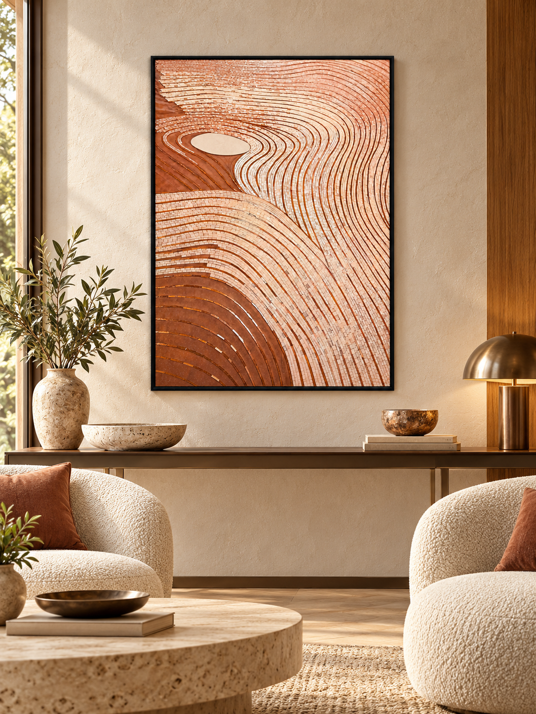 Rhythms in Terracotta – Geometric Fine Art Print