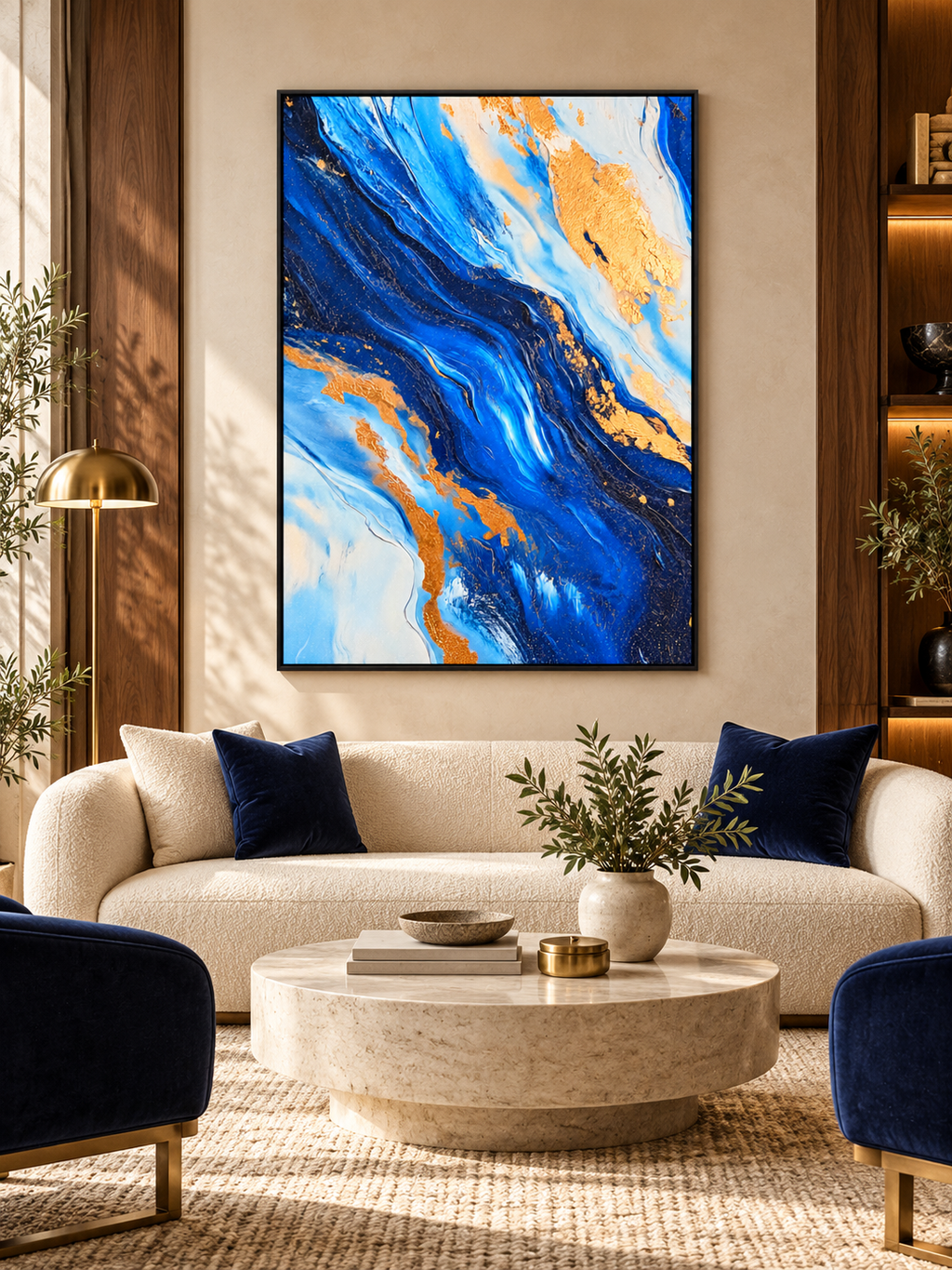The Blue Meridian – Fluid Abstract Fine Art Print