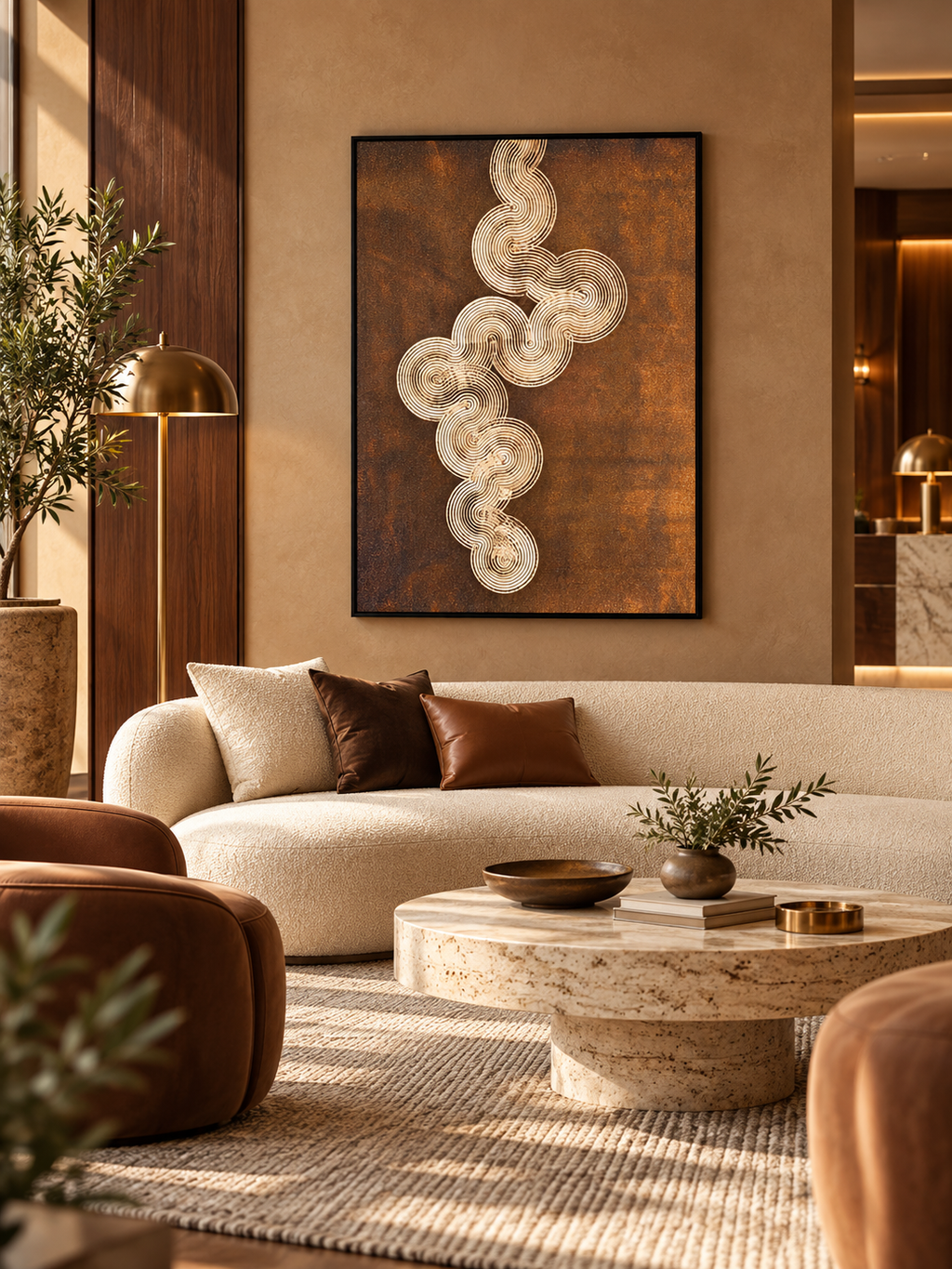 Bronze Continuum – Geometric Fine Art Print