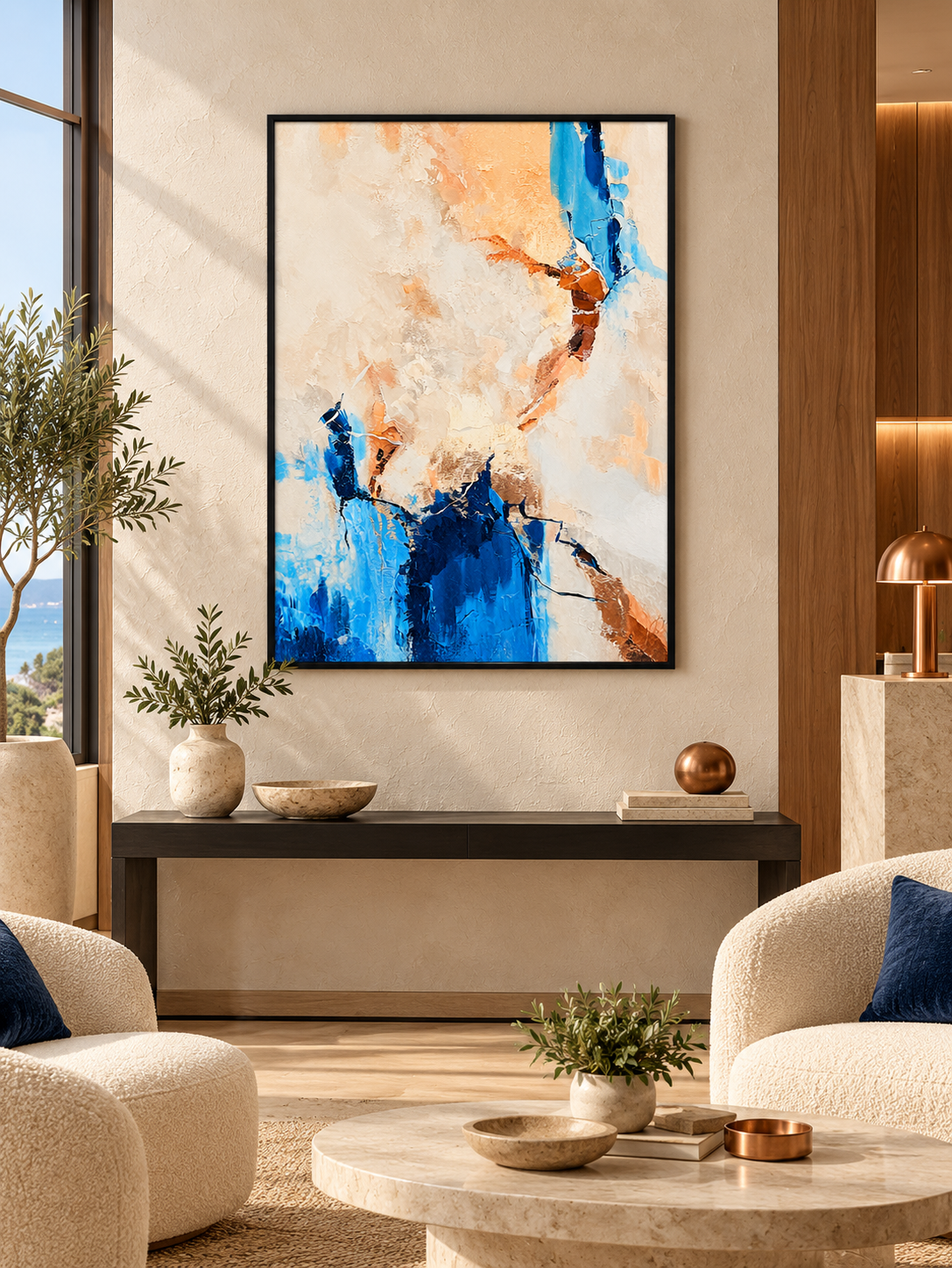Blue Through Silence – Abstract Fine Art Print