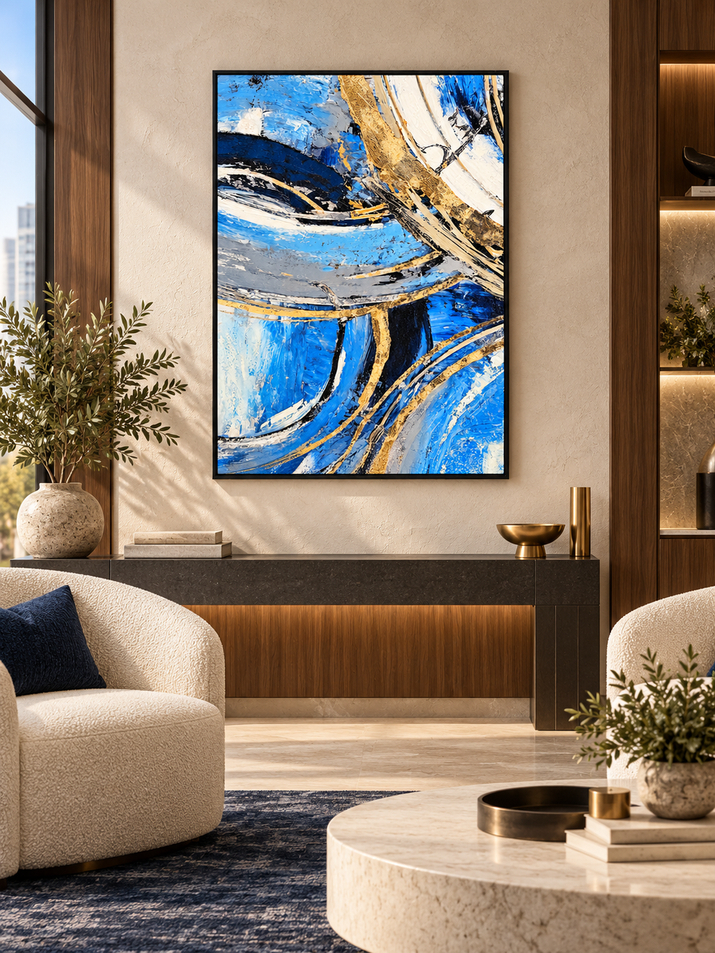 Azure Velocity – Abstract Fine Art Print