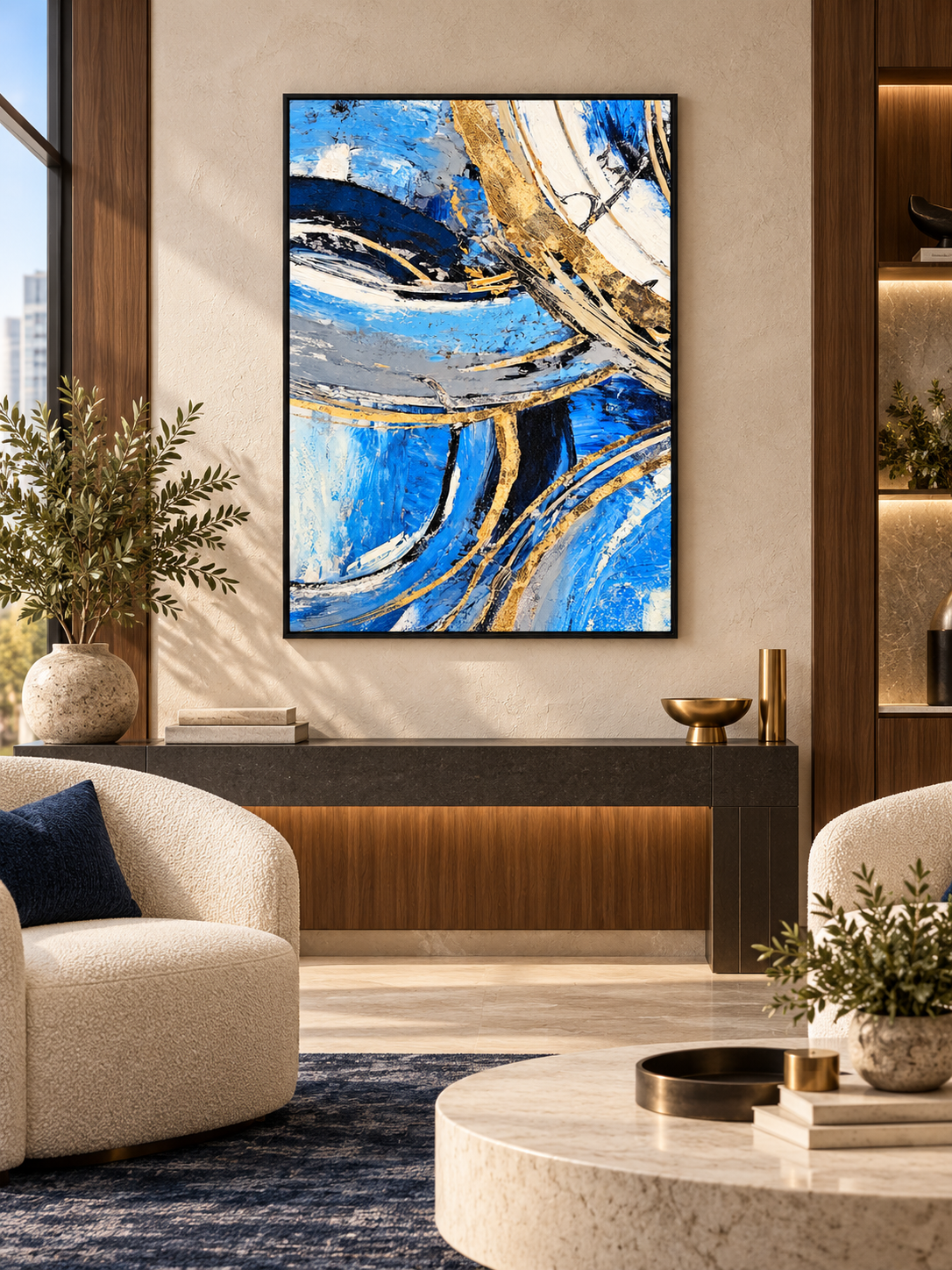 Azure Velocity – Abstract Fine Art Print