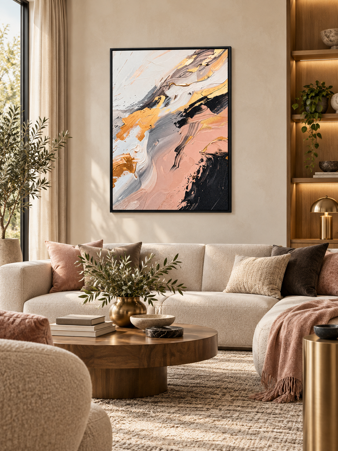 Blush Tempest – Abstract Fine Art Print