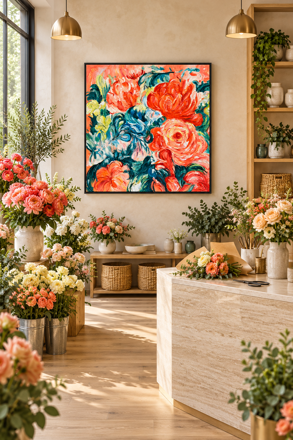 Floral Rhapsody – Textured Floral Canvas Wall Art