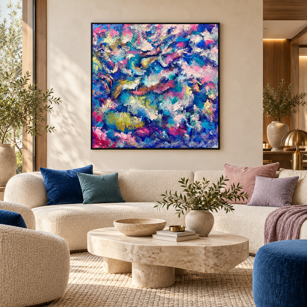 Garden of Unwritten Dreams – Hand-Painted Abstract Oil Painting