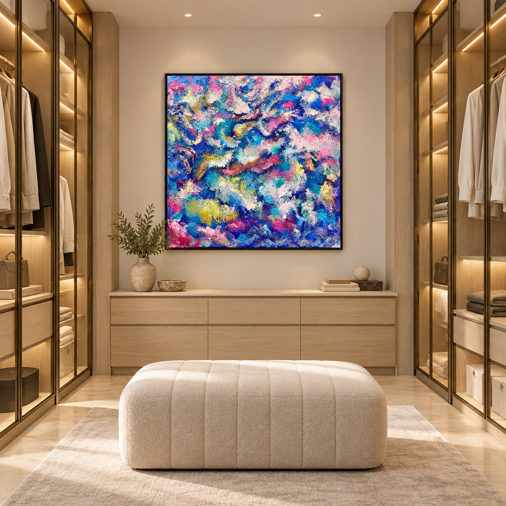 Garden of Unwritten Dreams – Hand-Painted Abstract Oil Painting