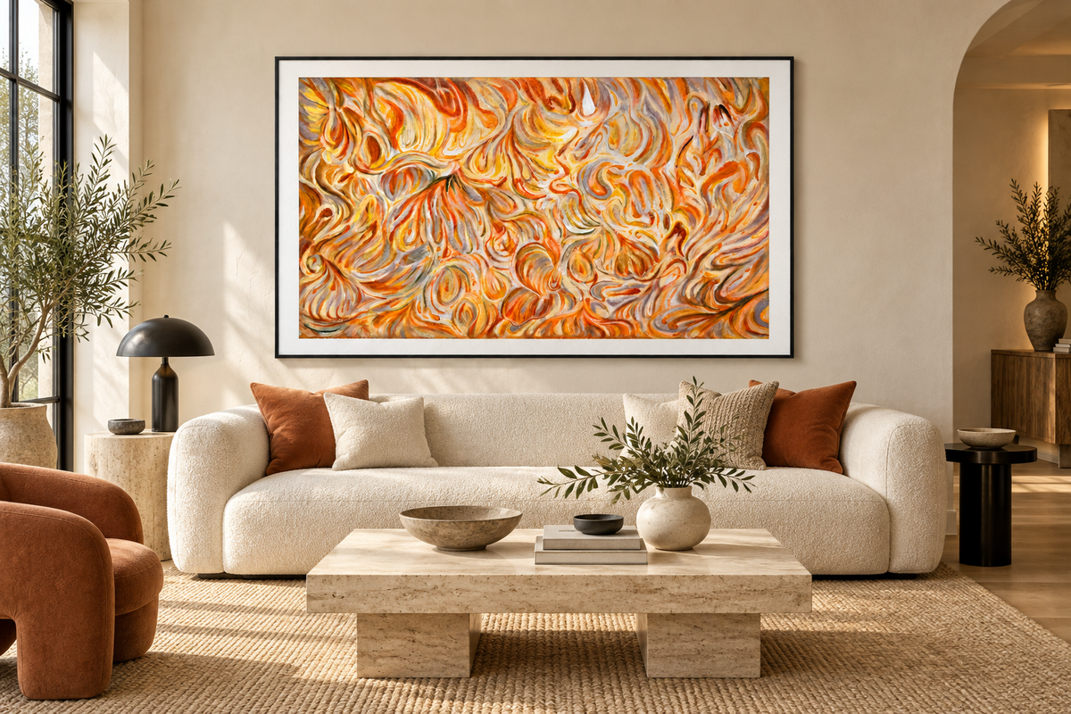 Petals of Radiance – Textured Abstract Acrylic Wall Art
