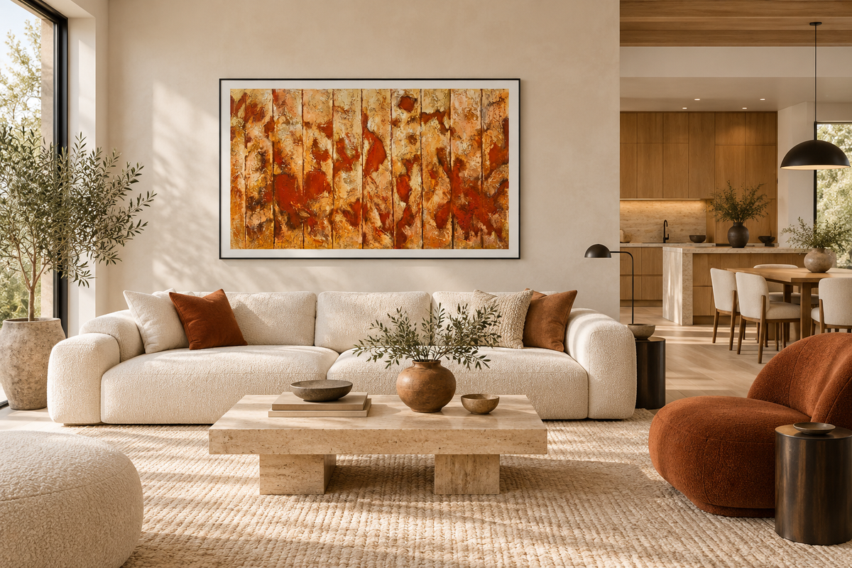 Autumn Resonance – Textured Abstract Acrylic Wall Art