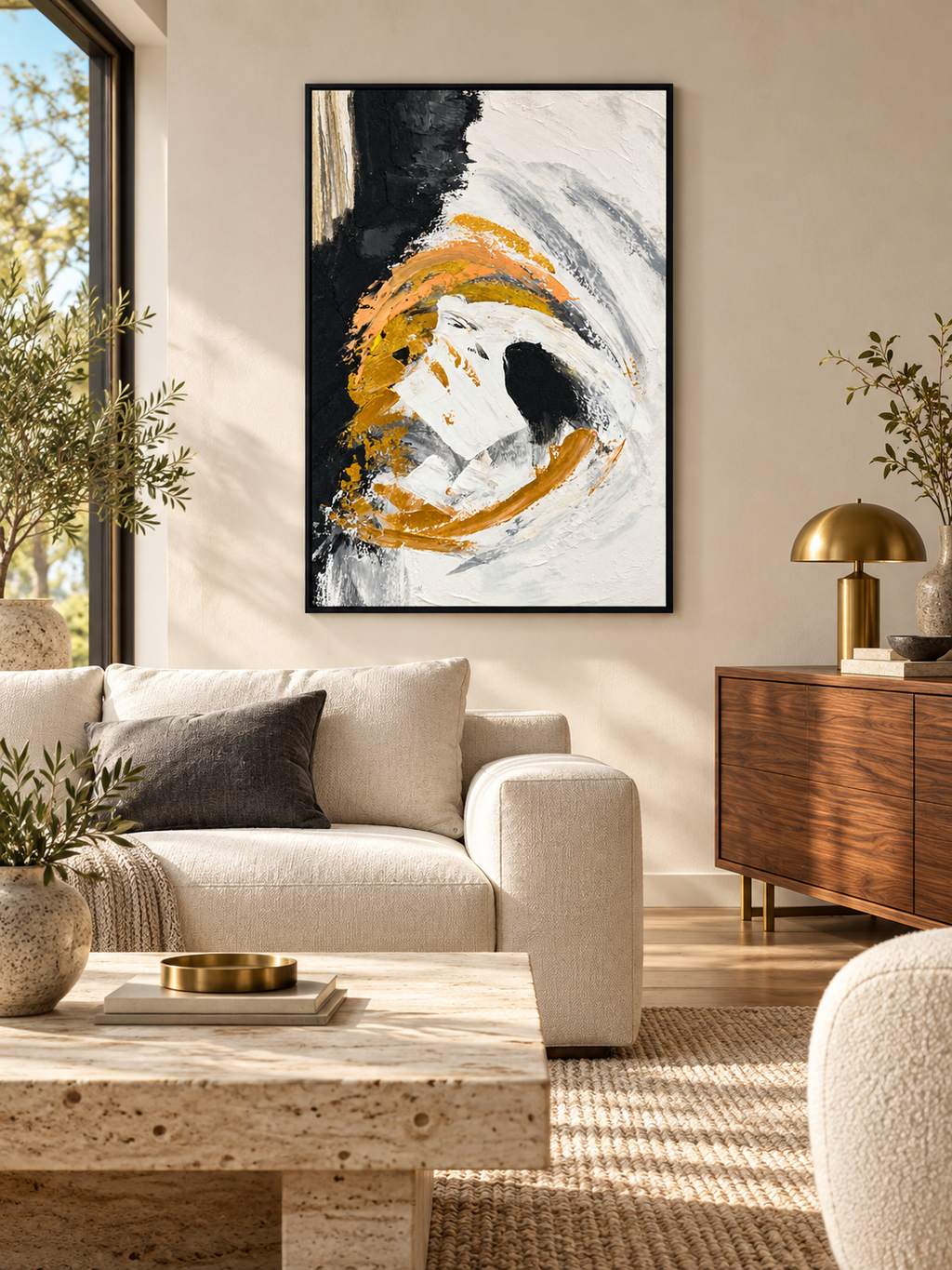 Arc of Radiance – Textured Abstract Acrylic Wall Art