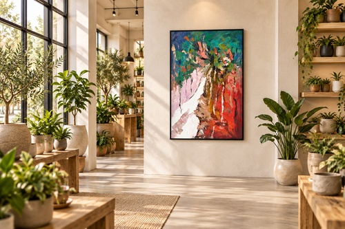 Botanical Rhapsody – Textured Abstract Acrylic Wall Art