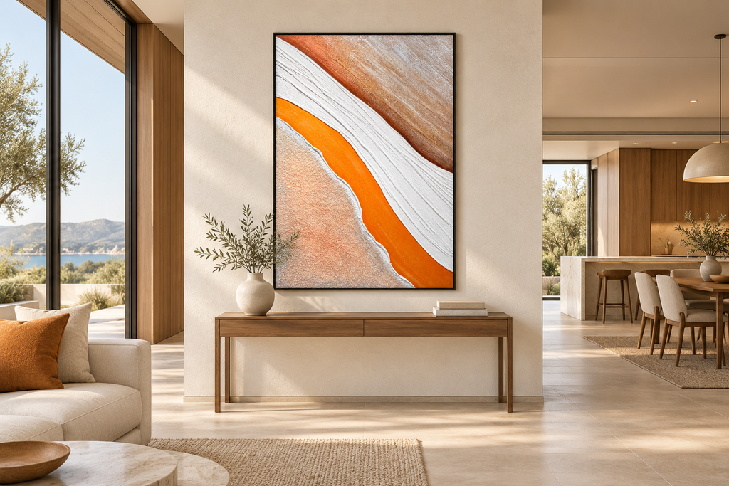 Ochre Passage – Textured Abstract Acrylic Wall Art