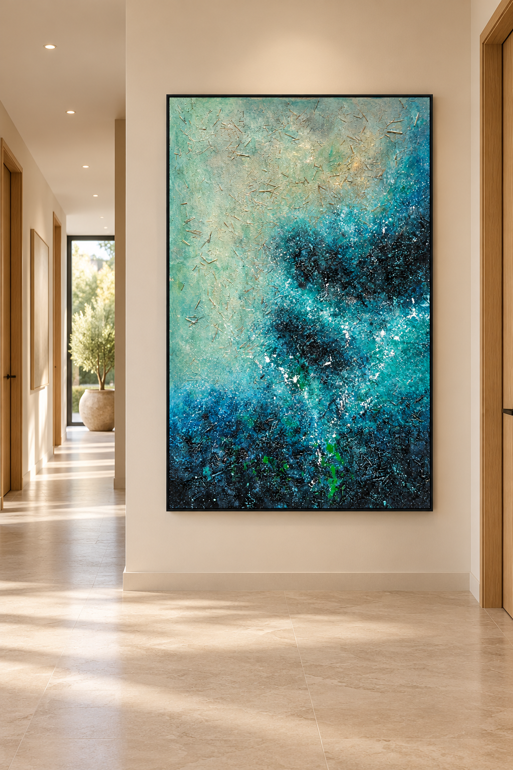 Aquatic Reverie – Textured Abstract Acrylic Wall Art