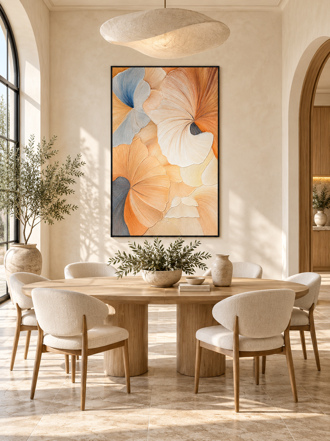 Petals of Harmony – 3D Textured Floral Canvas Wall Art