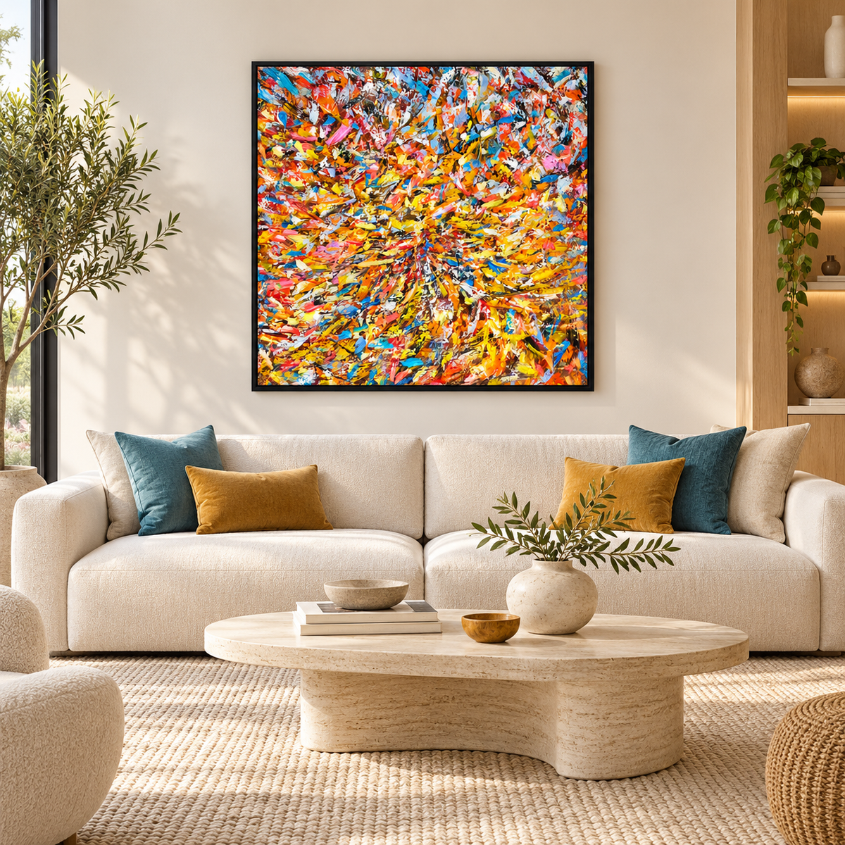 Joy in Motion – Colourful Abstract Canvas Wall Art