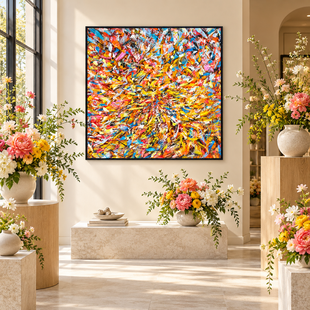 Joy in Motion – Colourful Abstract Canvas Wall Art