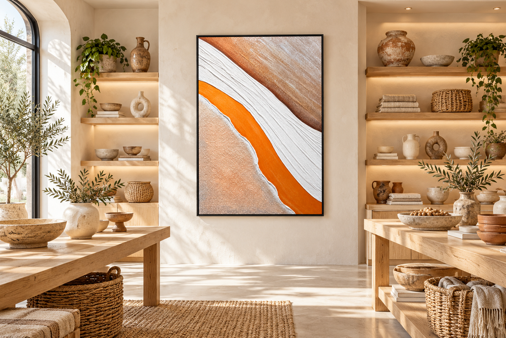 Ochre Passage – Textured Abstract Acrylic Wall Art