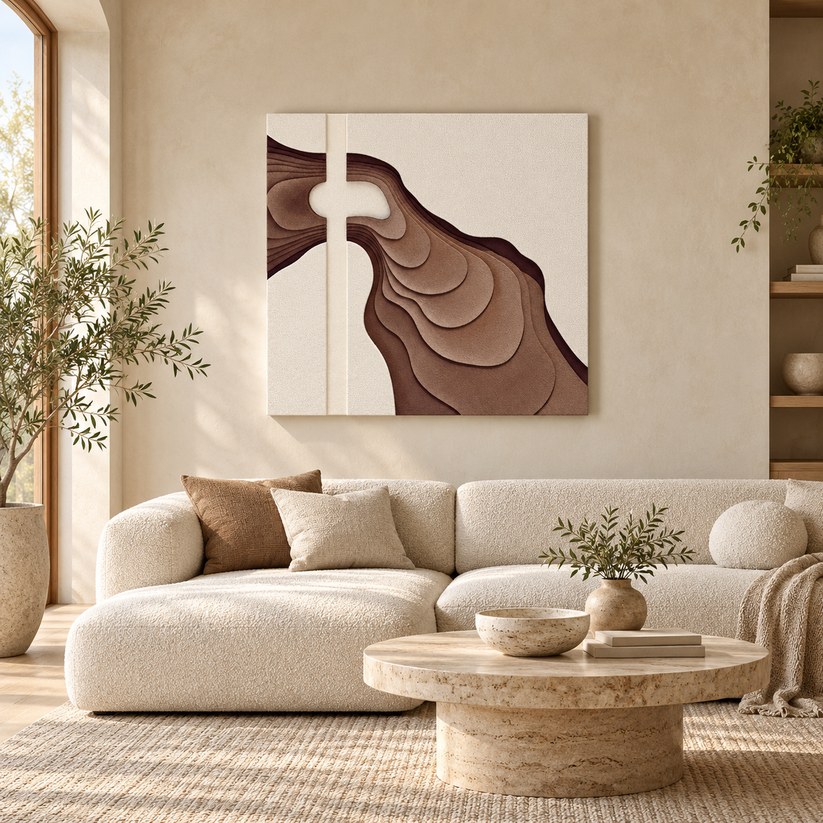 Sculpted Terrain – Modern 3D Sculptural Wall Art