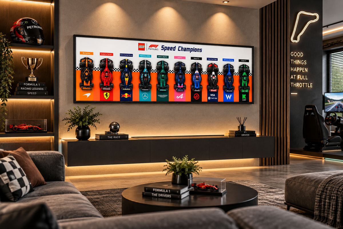 Grand Prix Line-Up – F1-Inspired 3D Racing Car Wall Art
