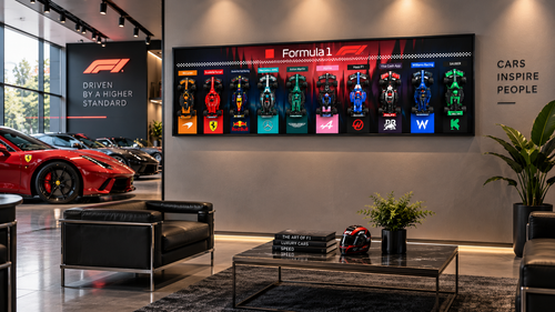 Championship Grid – F1-Inspired 3D Racing Car Wall Art