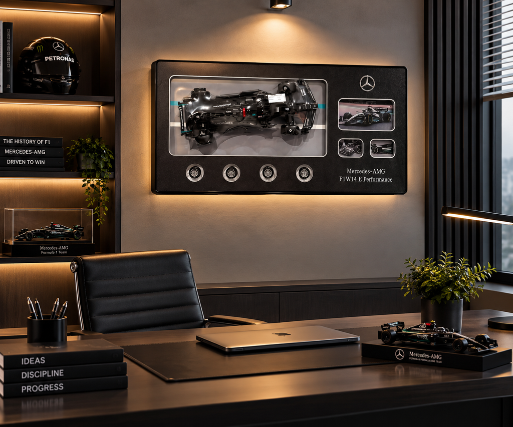 Silver Arrow Performance – Mercedes-AMG F1-Inspired 3D Racing Car Wall Art