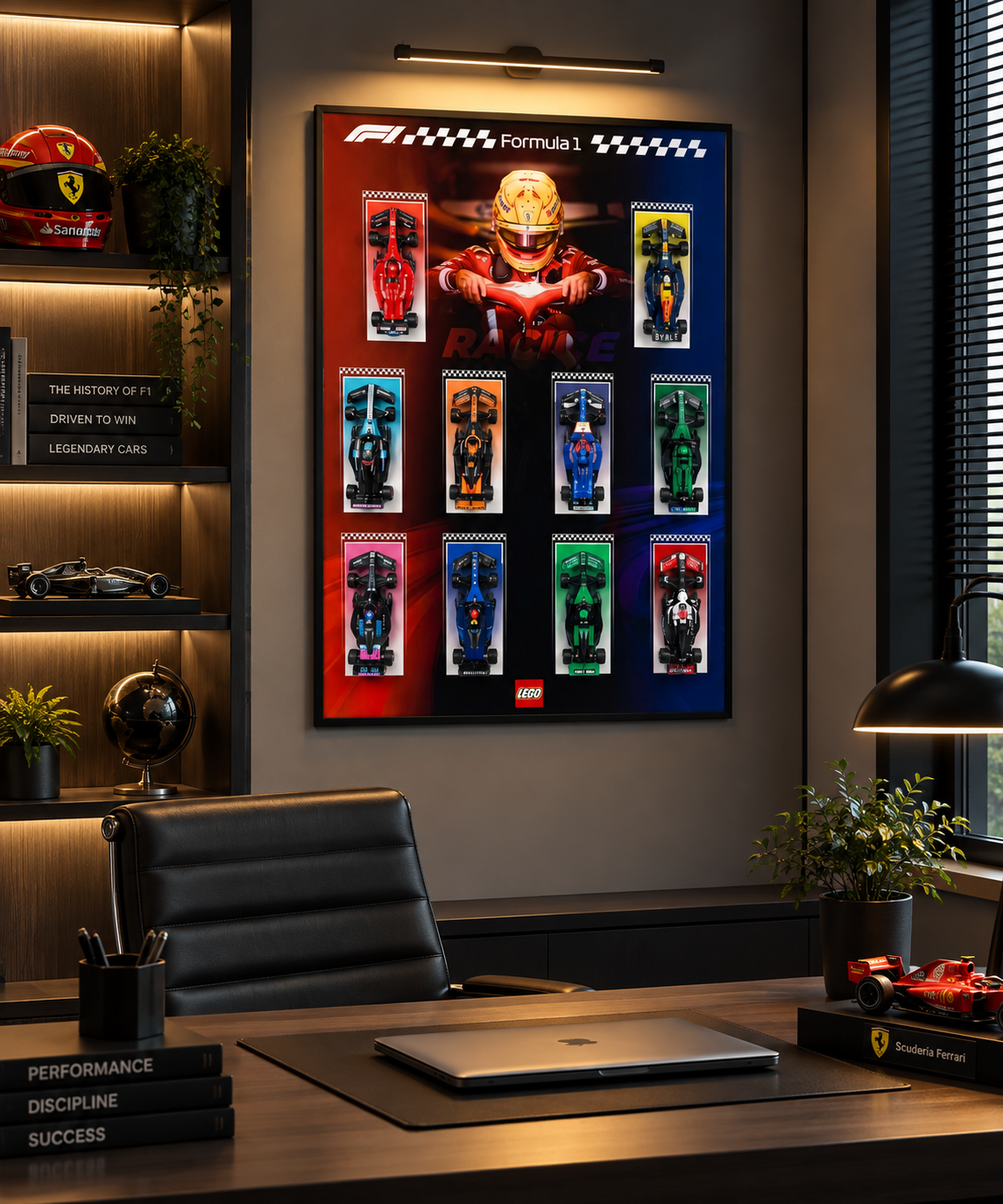 Race Legends – 10 Mini F1 Car Display Wall Art