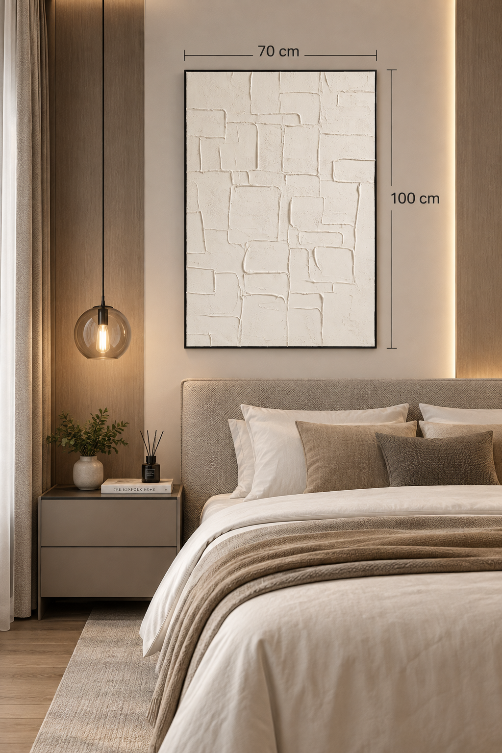 Ivory Mosaic – 3D Textured Abstract Canvas Wall Art