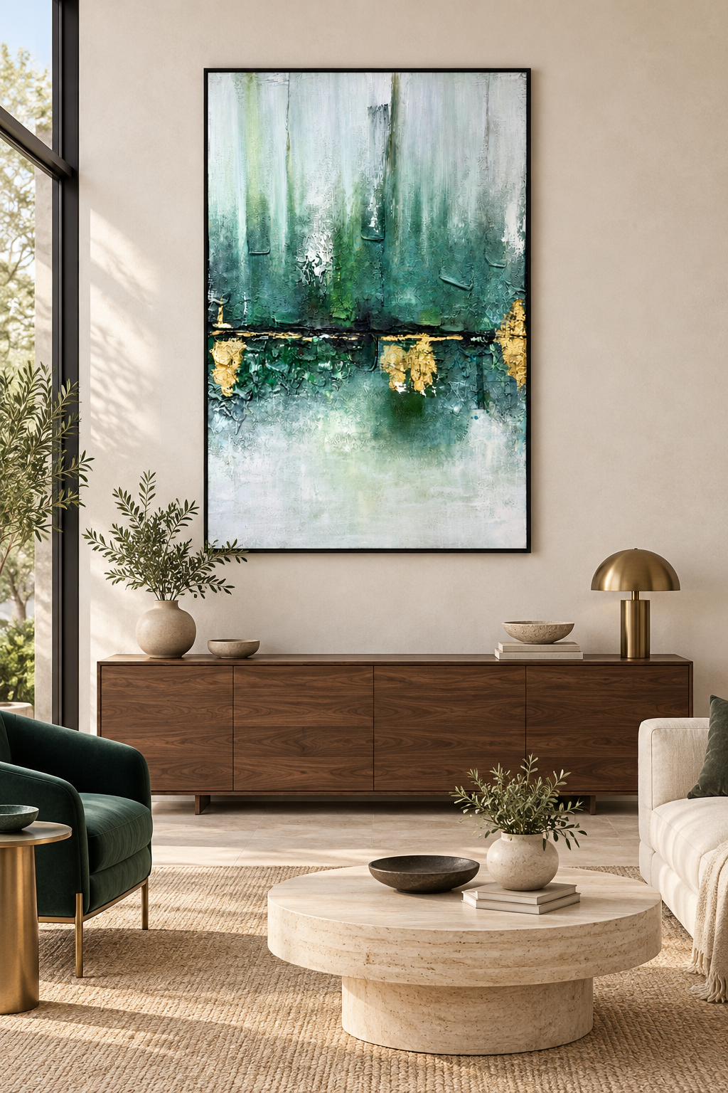 Echoes in Mist – Textured Acrylic Abstract Canvas Wall Art