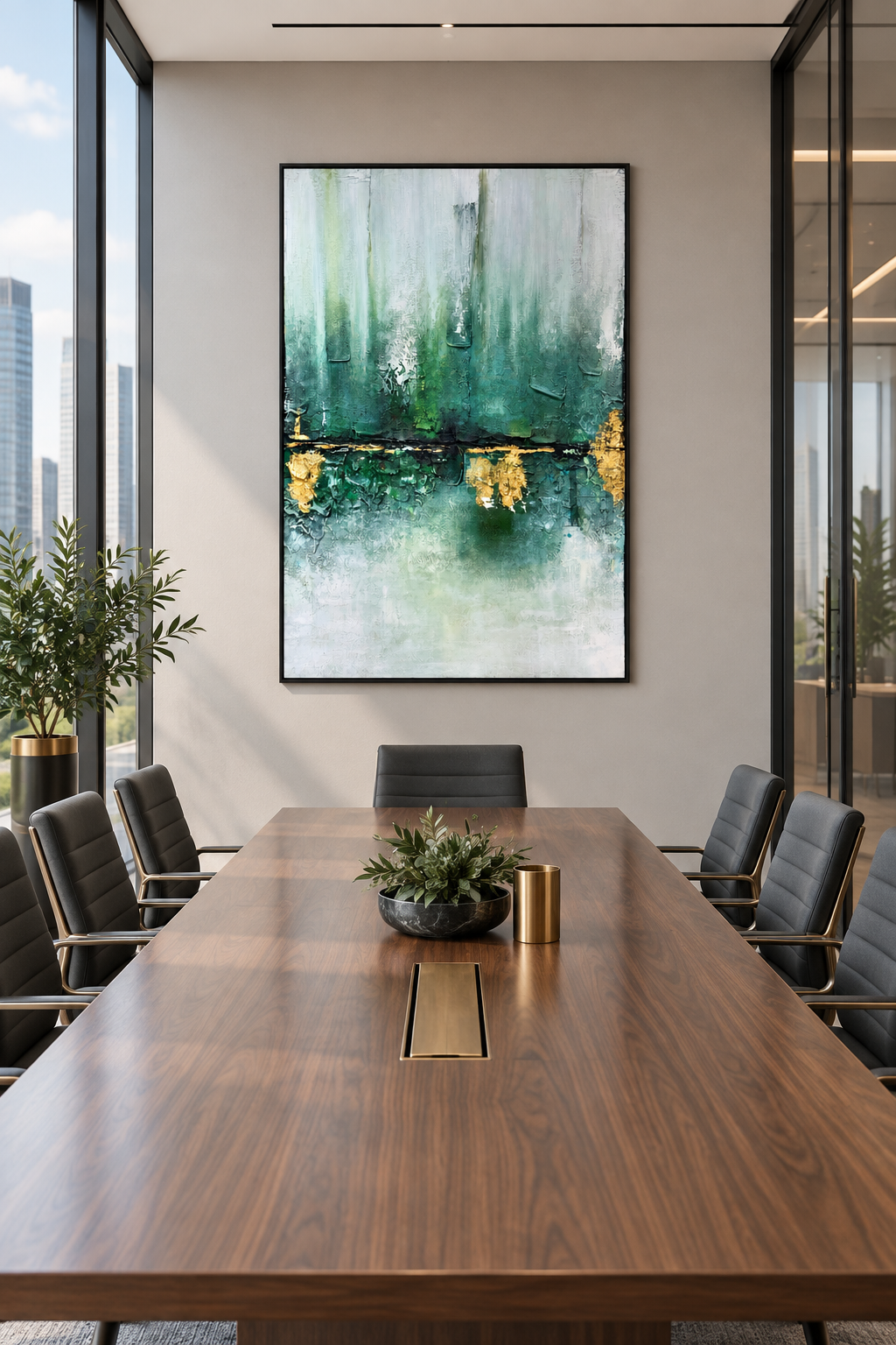 Echoes in Mist – Textured Acrylic Abstract Canvas Wall Art