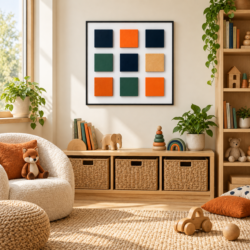 Colour Coordinates – 3D Geometric Wooden Block Wall Art