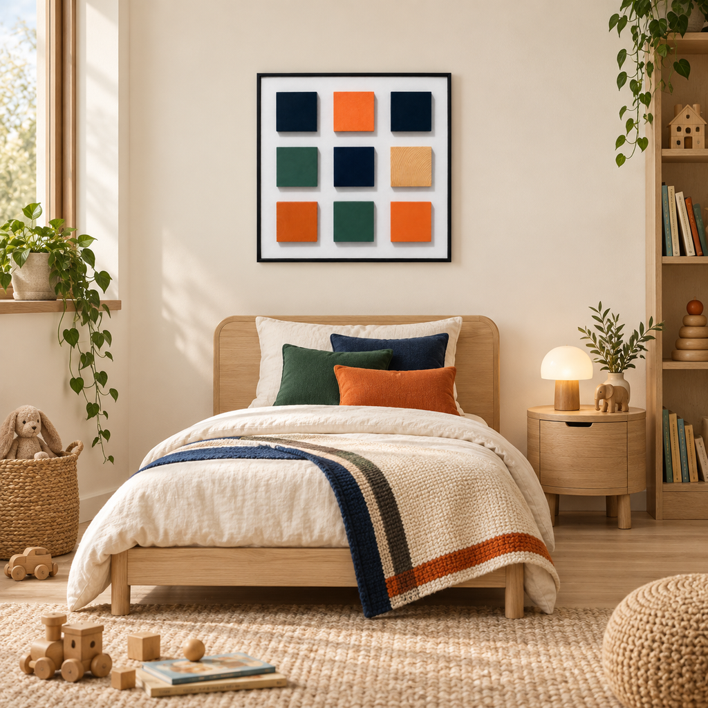 Colour Coordinates – 3D Geometric Wooden Block Wall Art