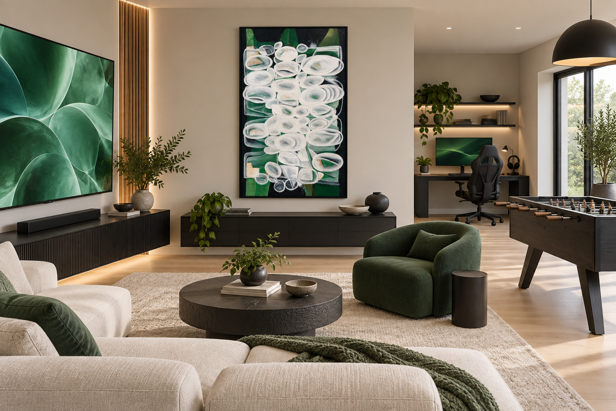 Abstract Loop Motion Modern Canvas Wall Art