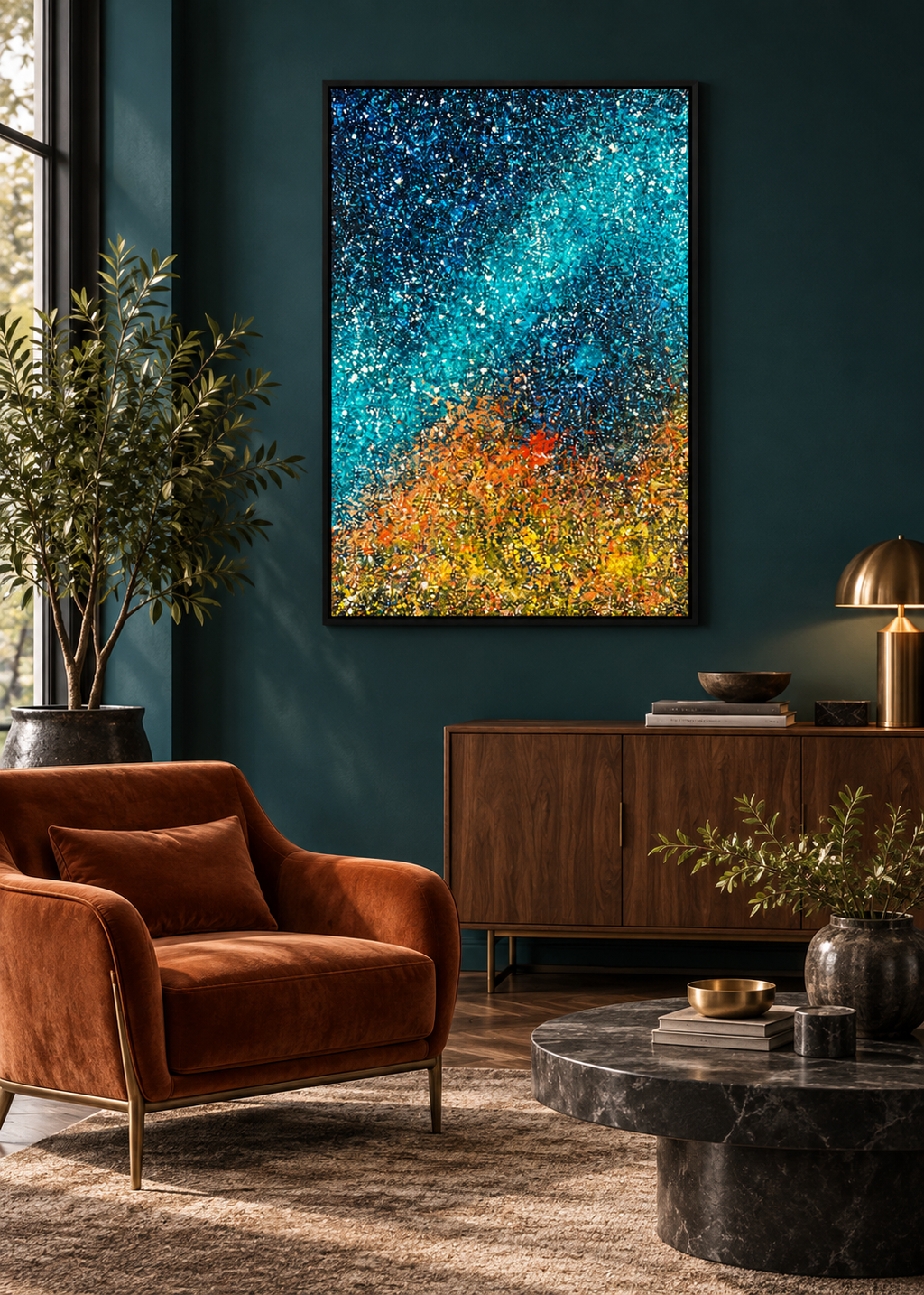 Galaxy Dust – Textured Acrylic Abstract Canvas Wall Art