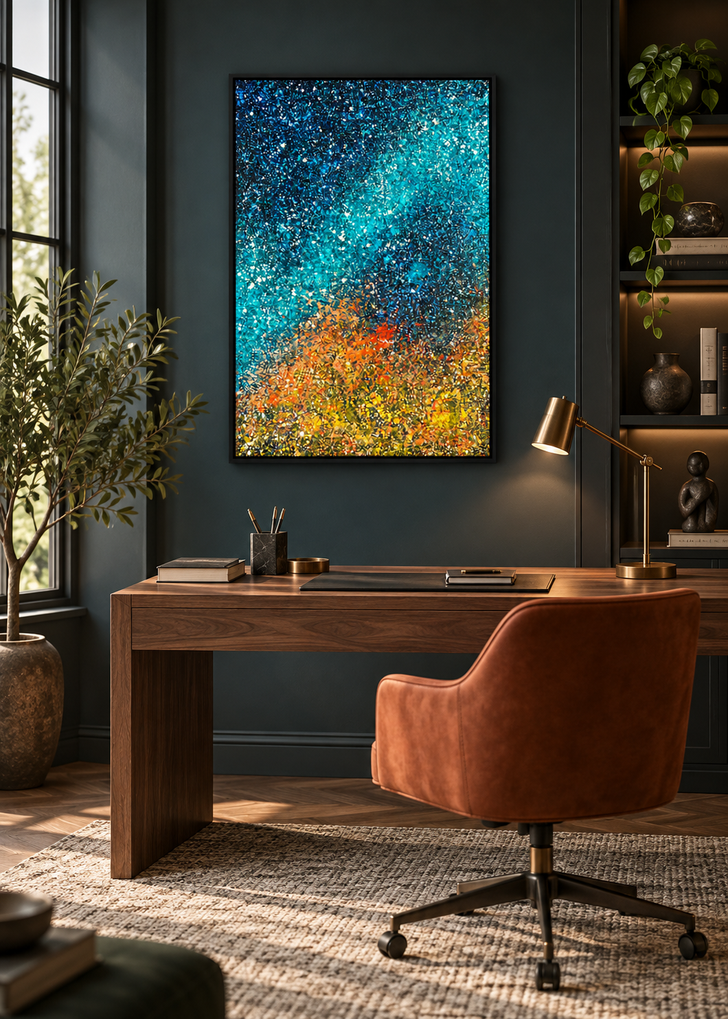 Galaxy Dust – Textured Acrylic Abstract Canvas Wall Art