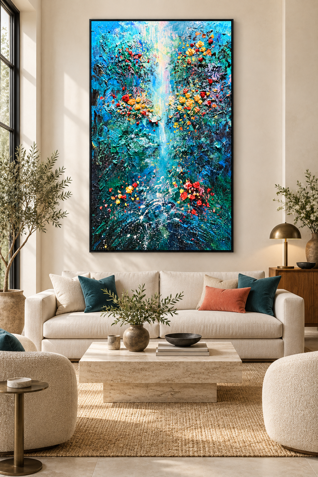 Secret Garden – 3D Textured Floral Canvas Wall Art