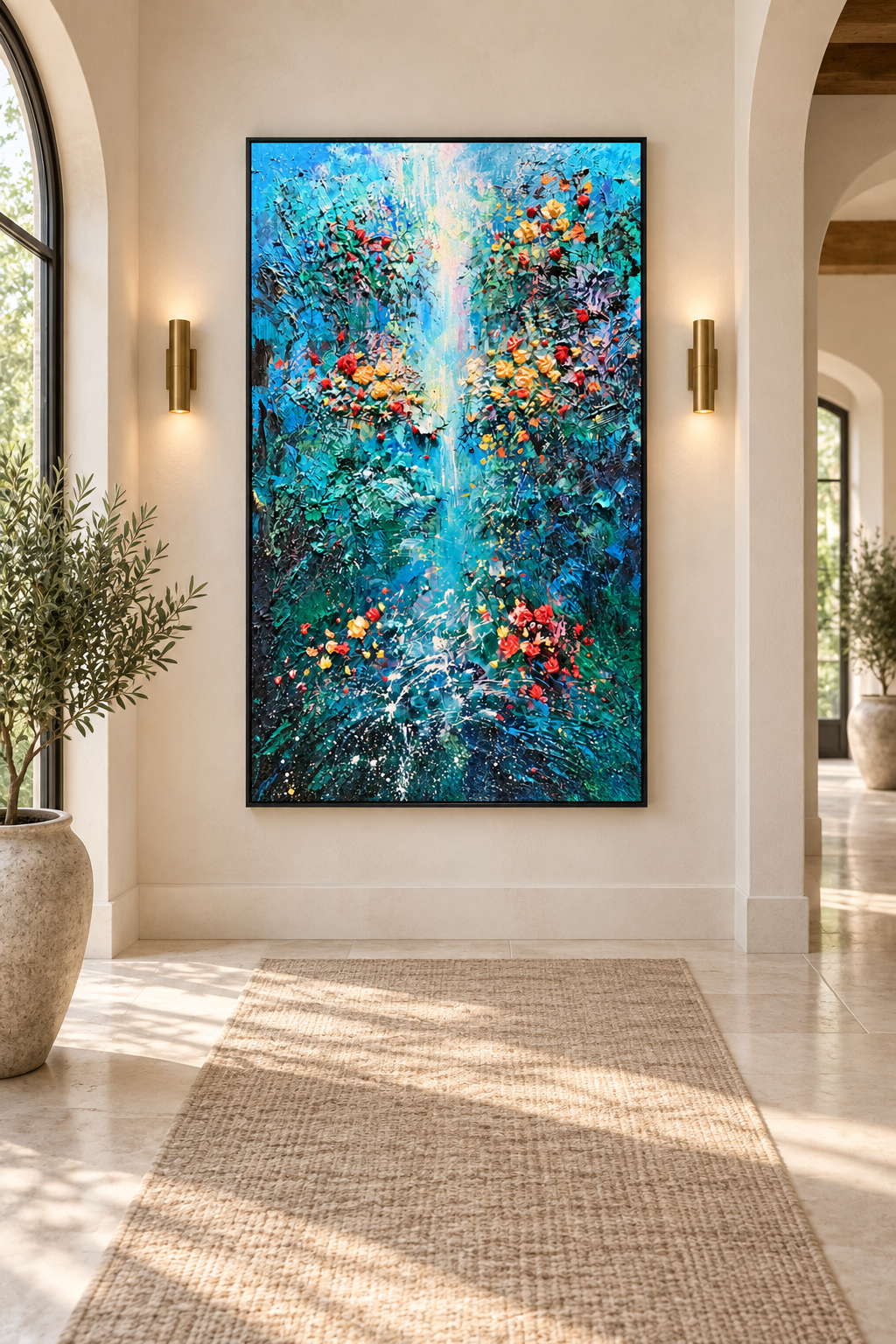 Secret Garden – 3D Textured Floral Canvas Wall Art