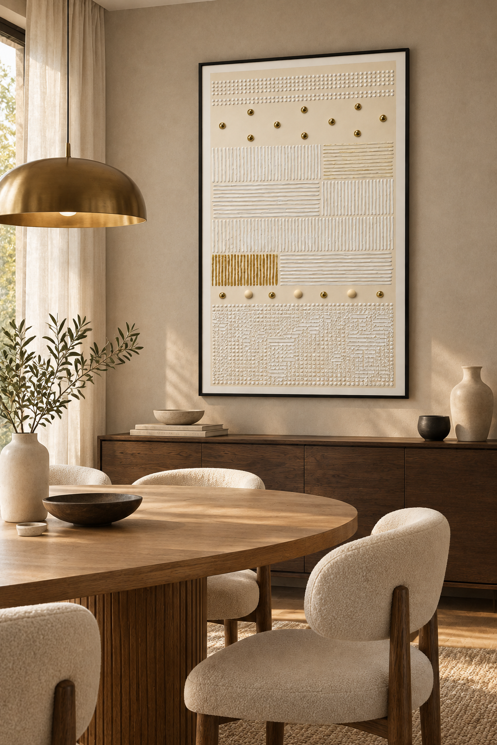 Soft Dimensions – Textured Acrylic Geometric Canvas Wall Art