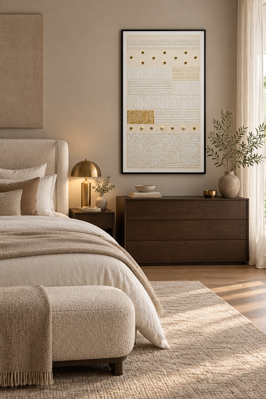 Soft Dimensions – Textured Acrylic Geometric Canvas Wall Art