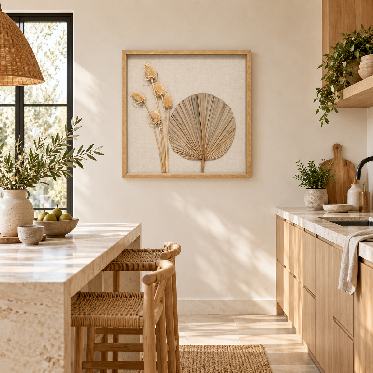 Natural Harmony – 3D Dried Botanical Wall Art