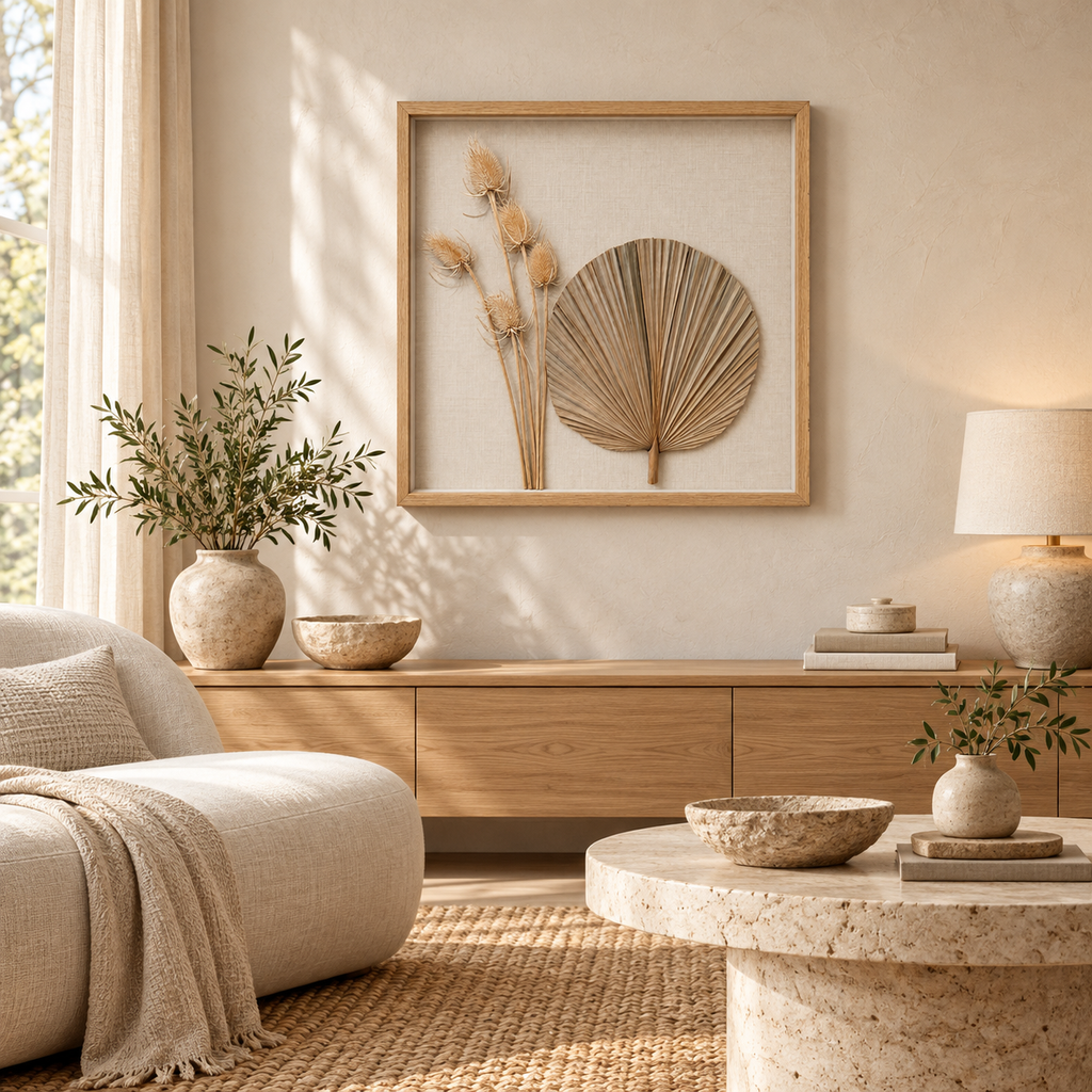 Natural Harmony – 3D Dried Botanical Wall Art