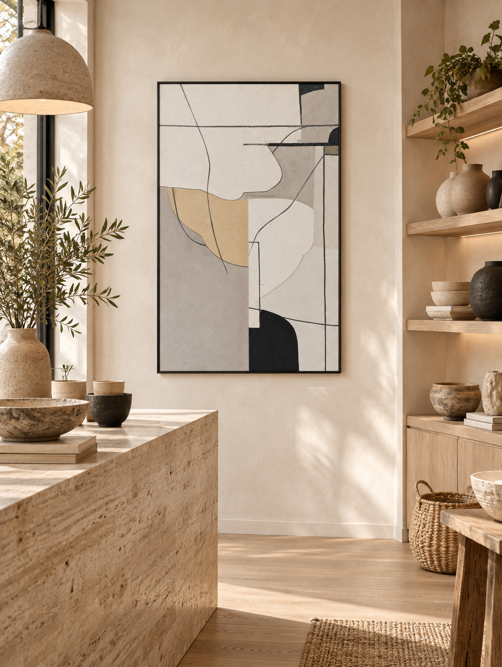 Fragments of Calm – Textured Abstract Canvas Wall Art