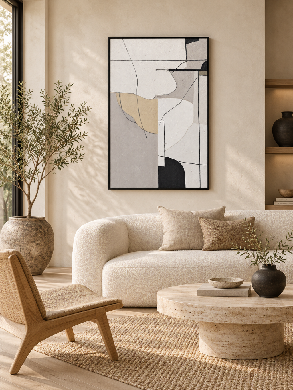 Fragments of Calm – Textured Abstract Canvas Wall Art