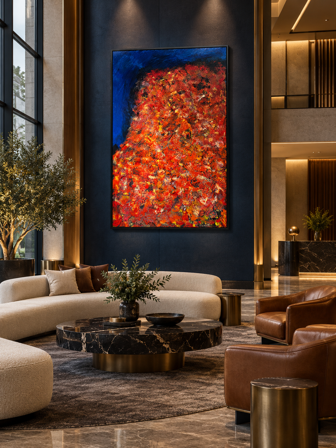 Ember Ascendant – Textured Abstract Canvas Wall Art