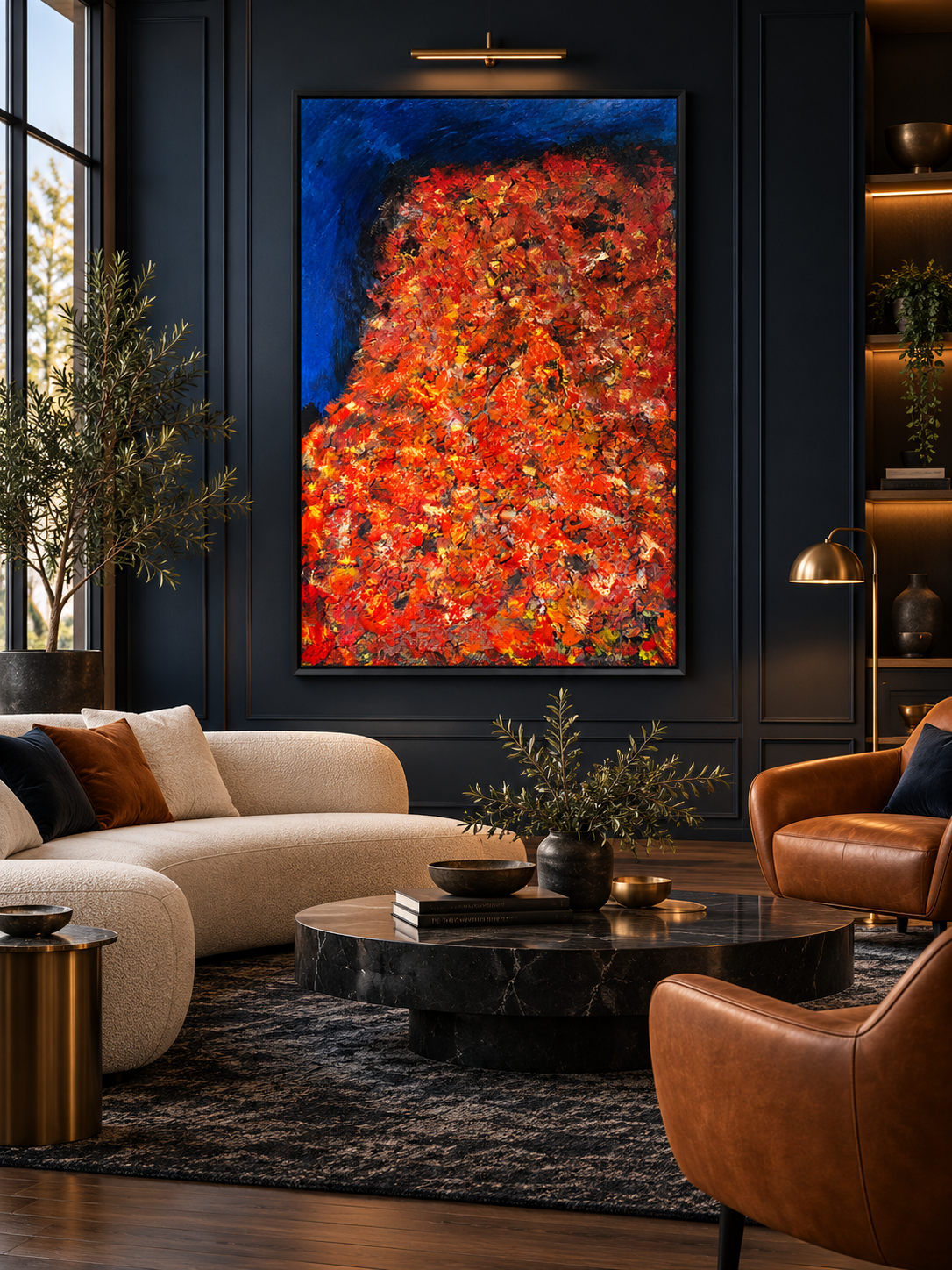Ember Ascendant – Textured Abstract Canvas Wall Art