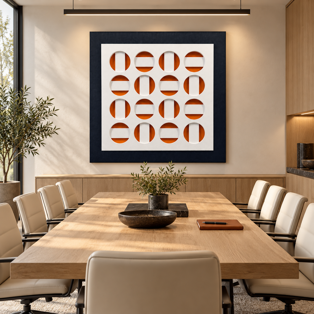 Echoes of Space – 3D Geometric Relief Wall Art