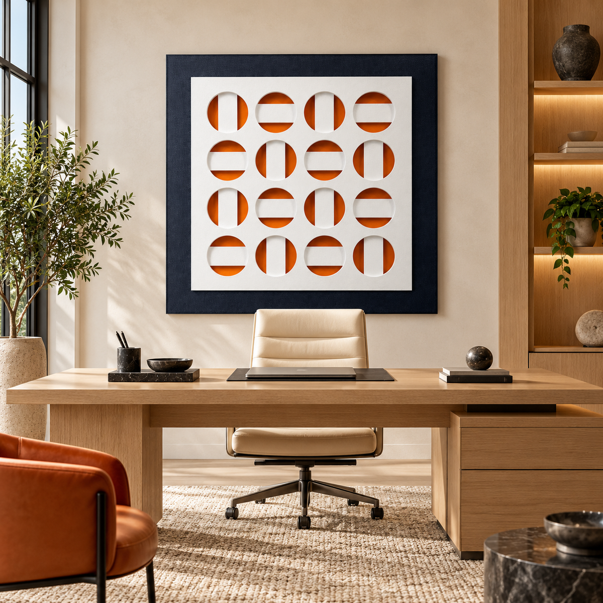 Echoes of Space – 3D Geometric Relief Wall Art