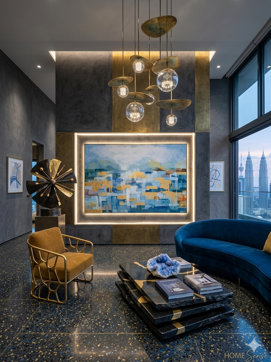 Blue Horizon Gold - Canvas, Wall Art