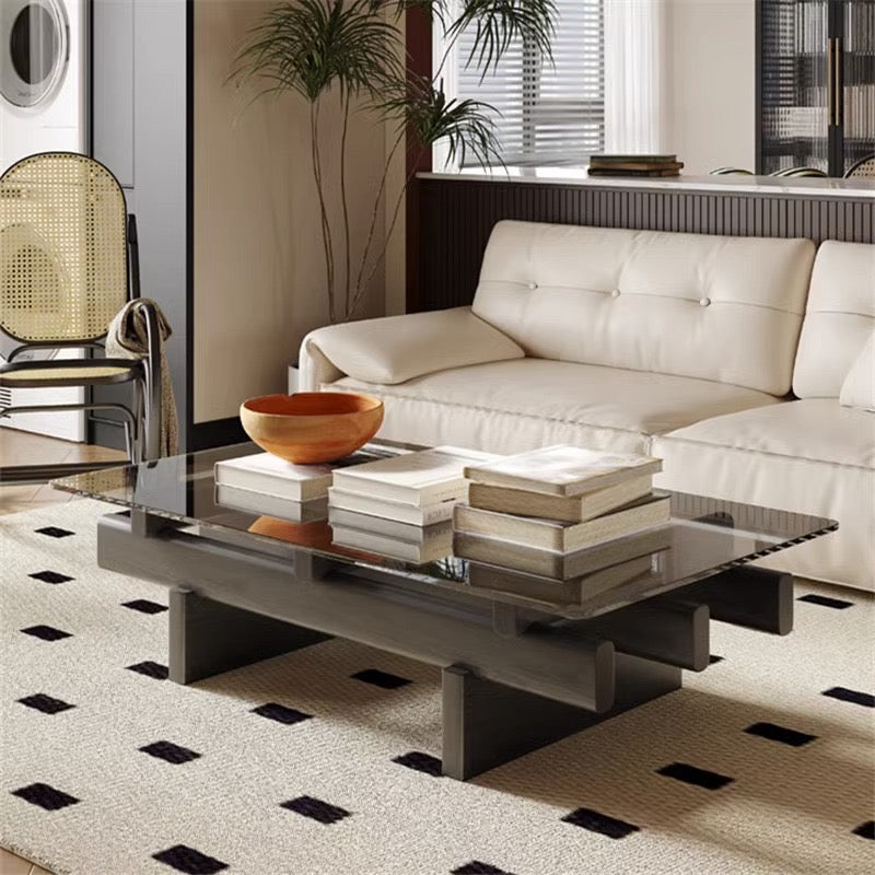 Ashley Minimalist Design Glass Coffee Table