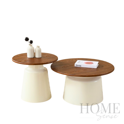2 Pcs Set Round Coffee Table